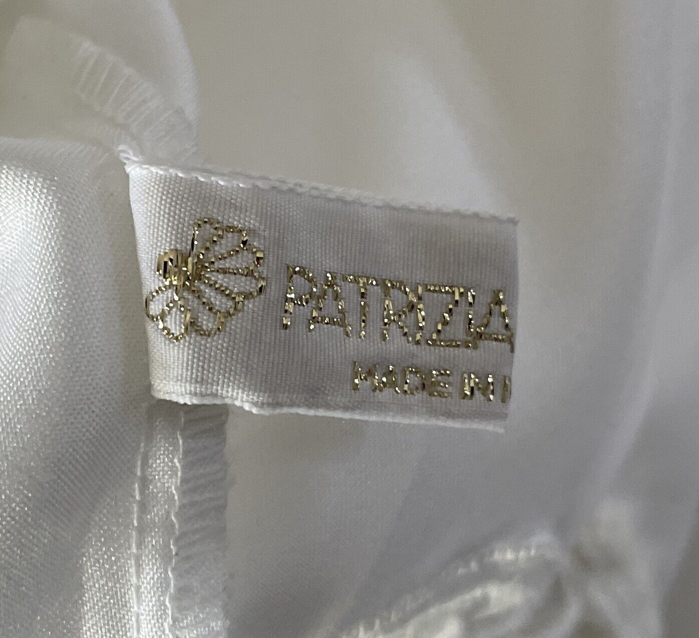 PATRIZIA LIVING Dressing Gown White Long Sleeve Tie Front Lace Silky Robe Sz 12