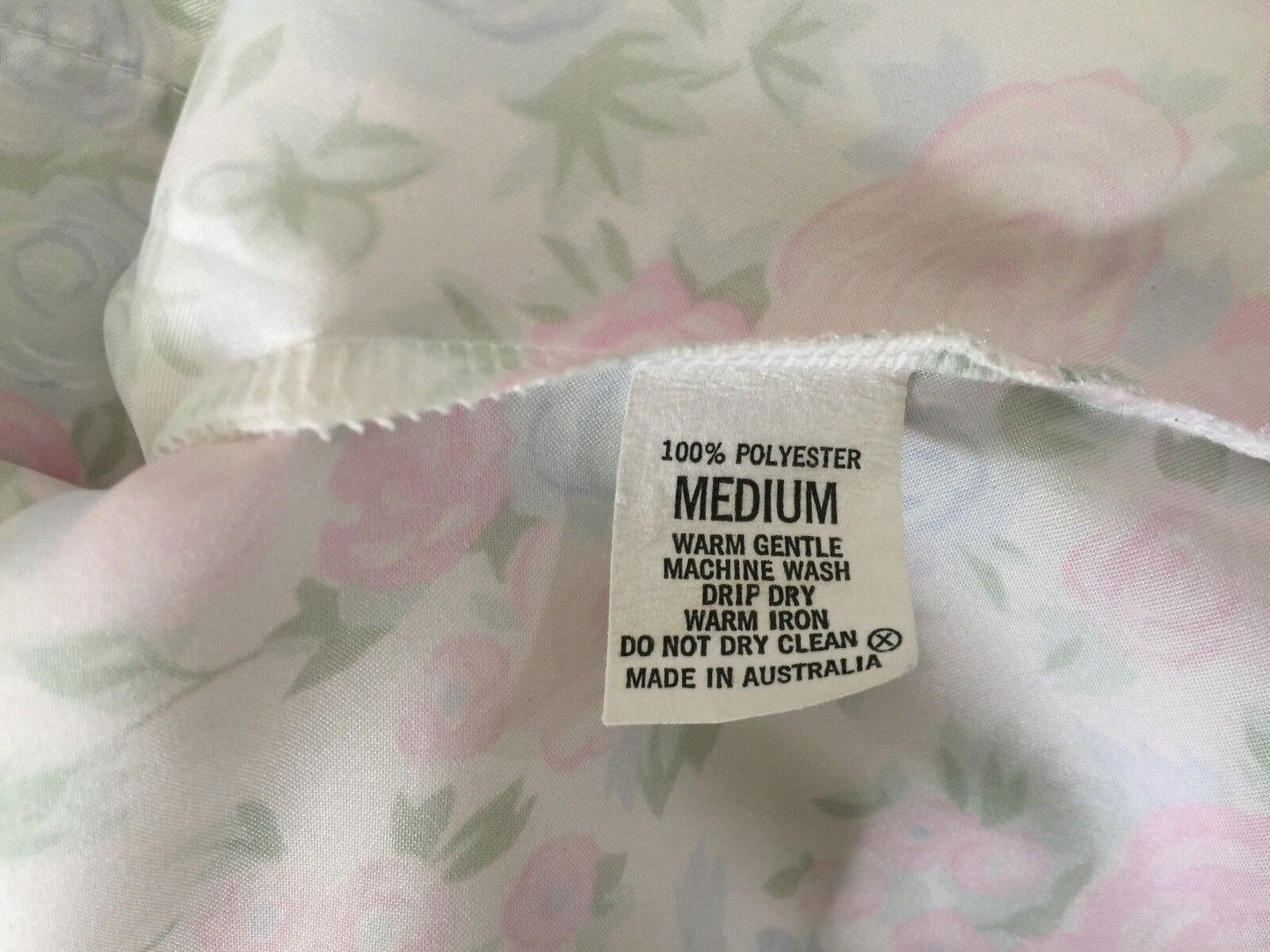 PEACHES & CREAM Dressing Gown Soft Pastel MultiColoured Floral Print Robe M 12
