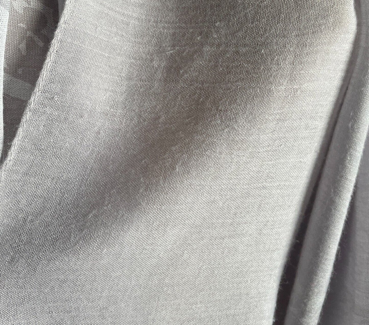 Neck Scarf Fringed Wrap Light Grey Nautical Theme Print Rectangle Shawl