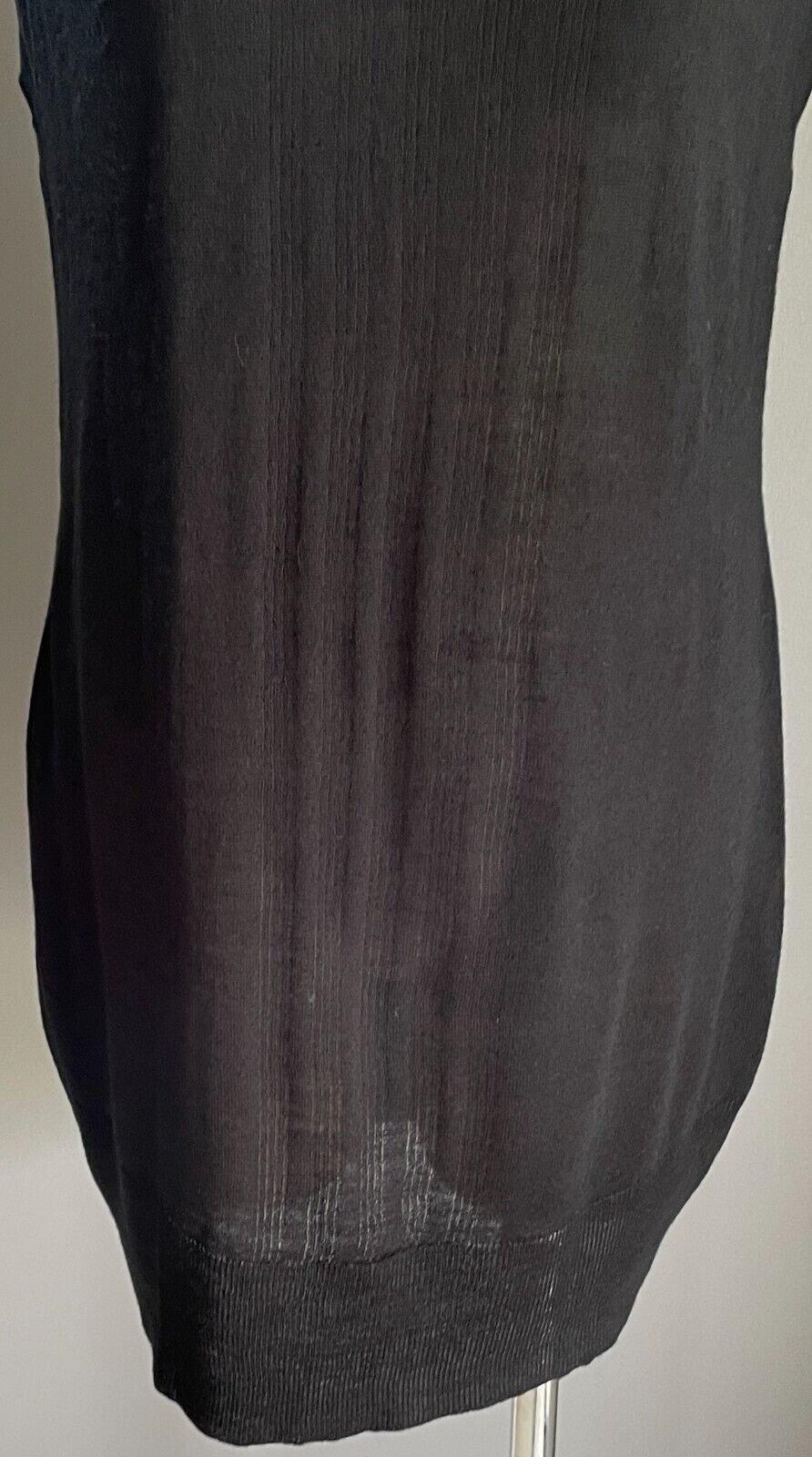 SUITE 62 BOUTIQUE Black Sleeveless Fine Knit Tunic Vest Top Size XL 12 NEW