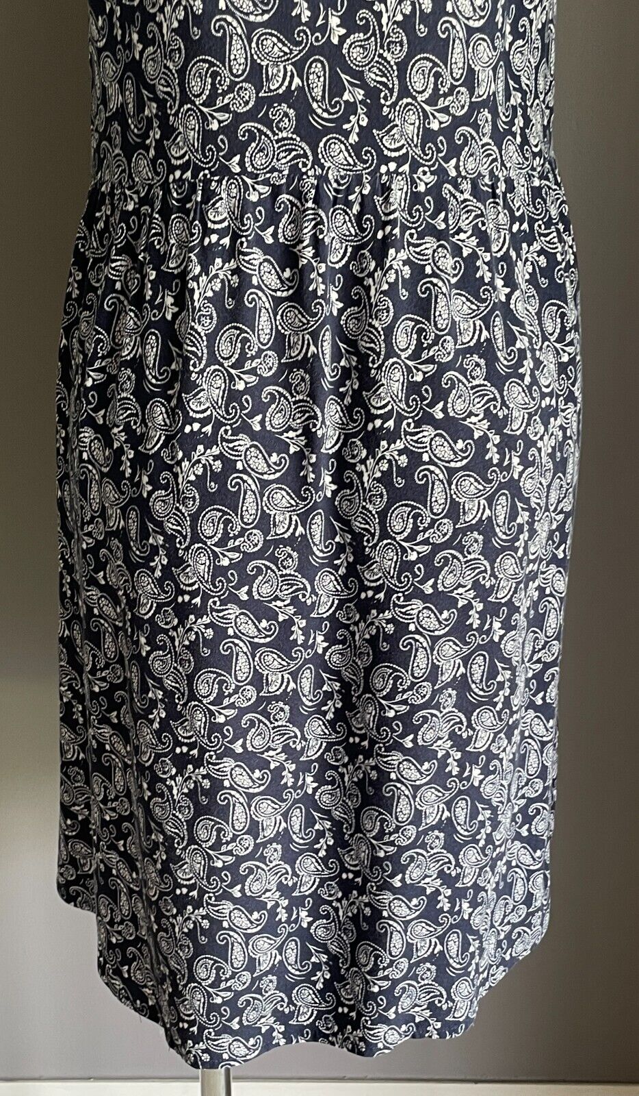 LILY LOVES Target Viscose Dress Navy White Paisley Sleeveless Shift Size 10