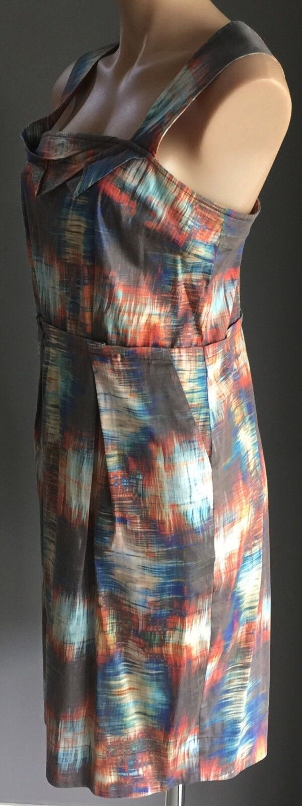 VERONIKA MAINE Sheath Dress MultiColoured Sleeveless Ladies Size 10 Unique