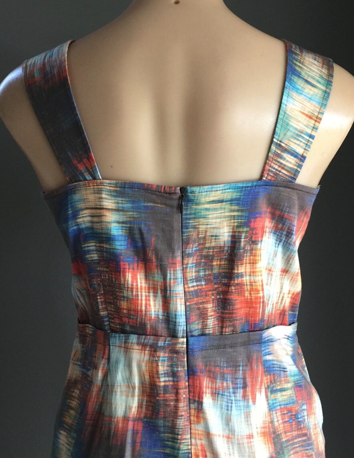 VERONIKA MAINE Sheath Dress MultiColoured Sleeveless Ladies Size 10 Unique