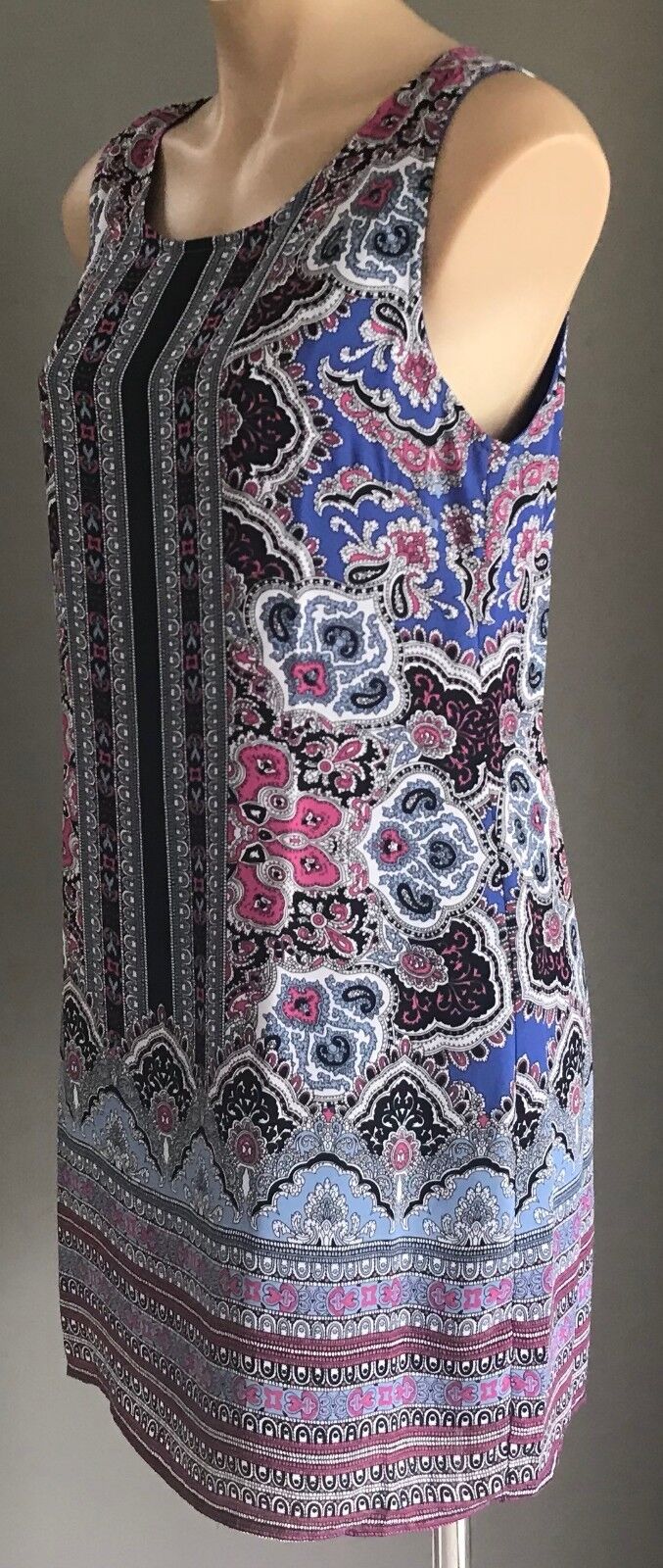 ARTISAN NY Dress Shift MultiColoured & Print Sleeveless Ladies Size 10 US 6