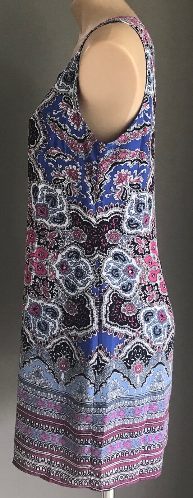 ARTISAN NY Dress Shift MultiColoured & Print Sleeveless Ladies Size 10 US 6