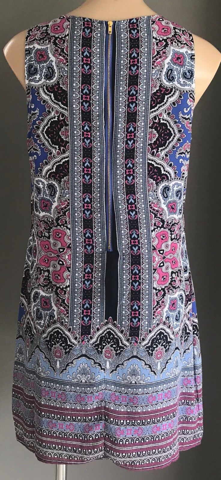 ARTISAN NY Dress Shift MultiColoured & Print Sleeveless Ladies Size 10 US 6