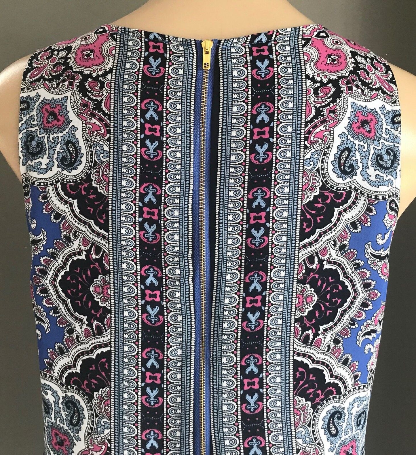 ARTISAN NY Dress Shift MultiColoured & Print Sleeveless Ladies Size 10 US 6