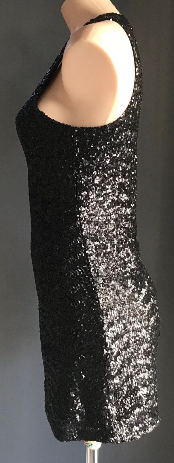 MINKPINK Dress Mini Black Sequin Sleeveless Stretch Ladies Size XS 8 10