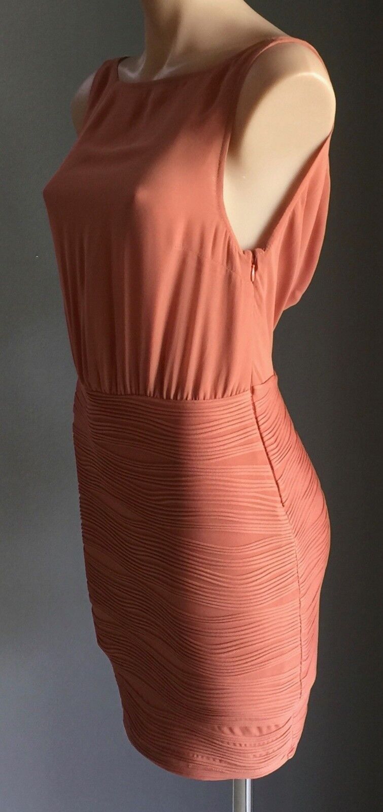 BEC & BRIDGE Mini Dress Dusty Rose Cowl Back Stretch Australia Size 8 10 NEW