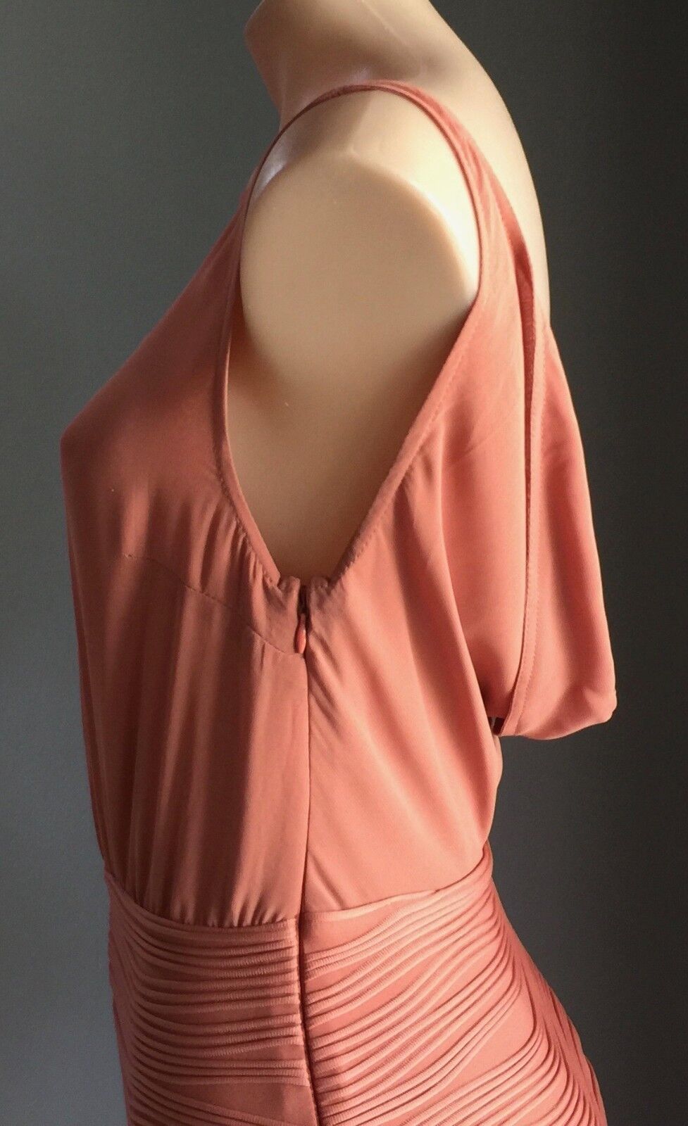 BEC & BRIDGE Mini Dress Dusty Rose Cowl Back Stretch Australia Size 8 10 NEW