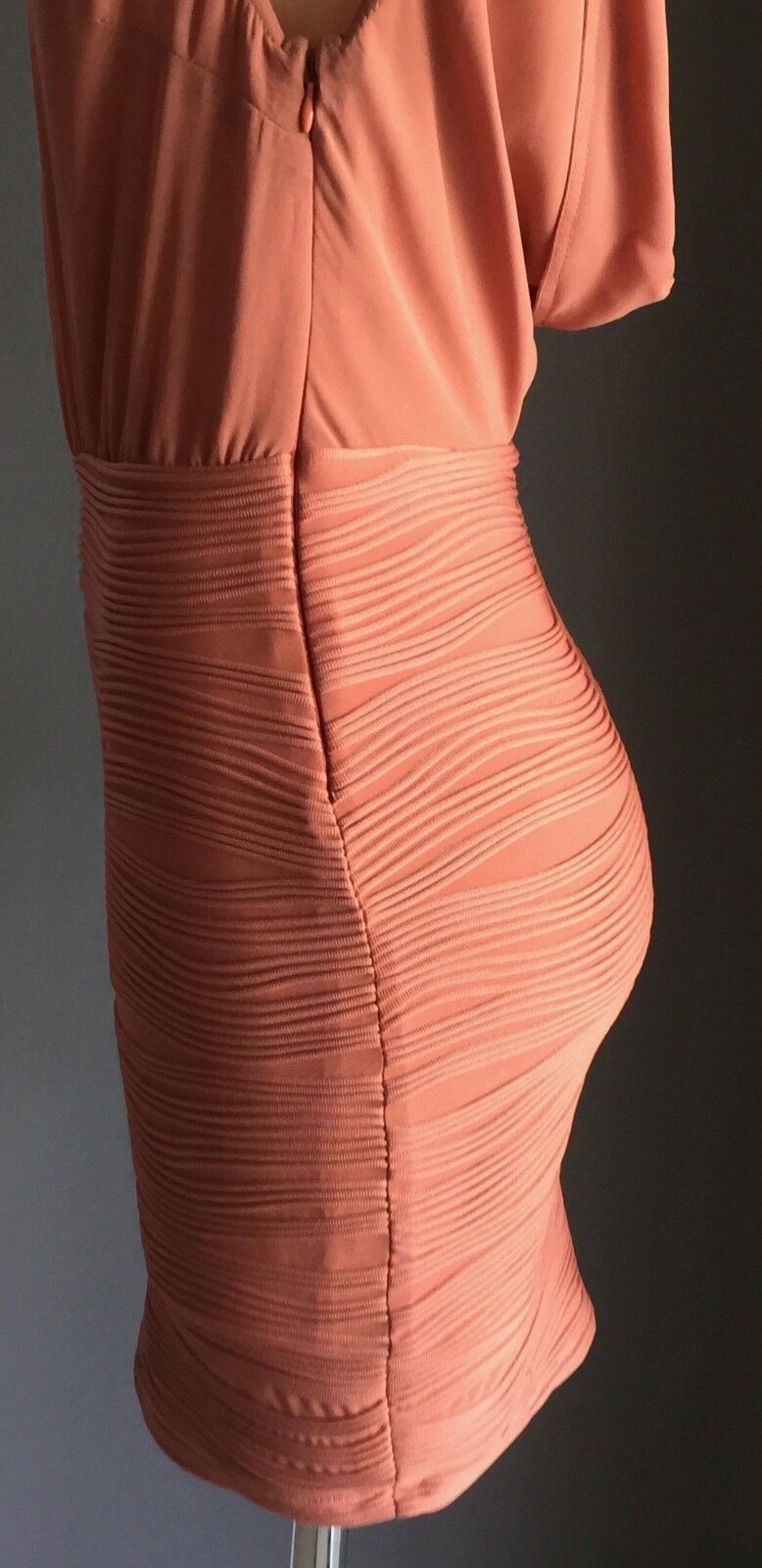 BEC & BRIDGE Mini Dress Dusty Rose Cowl Back Stretch Australia Size 8 10 NEW
