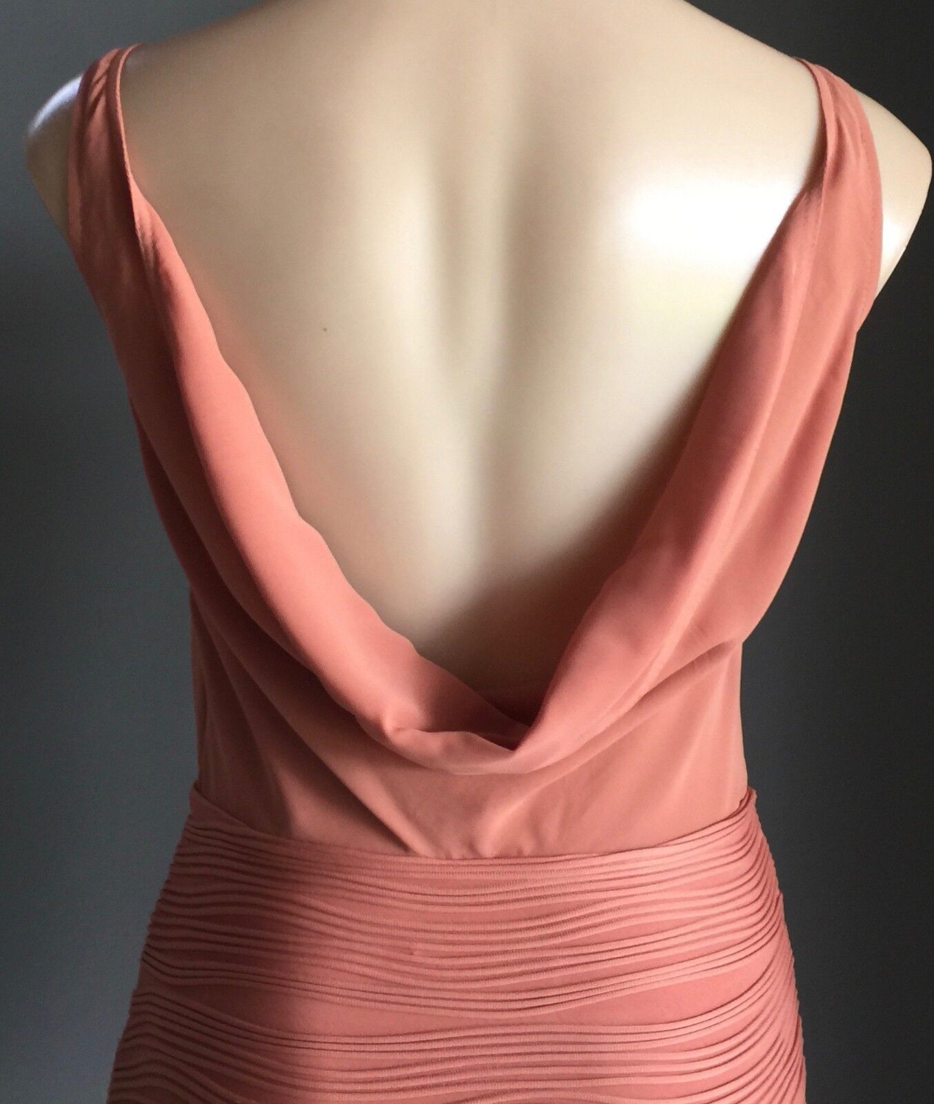 BEC & BRIDGE Mini Dress Dusty Rose Cowl Back Stretch Australia Size 8 10 NEW