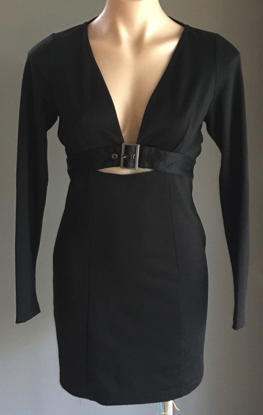 LBD FINDERS KEEPERS "The Key Elements" Stretch Mini Dress Long Sleeve Size M 10
