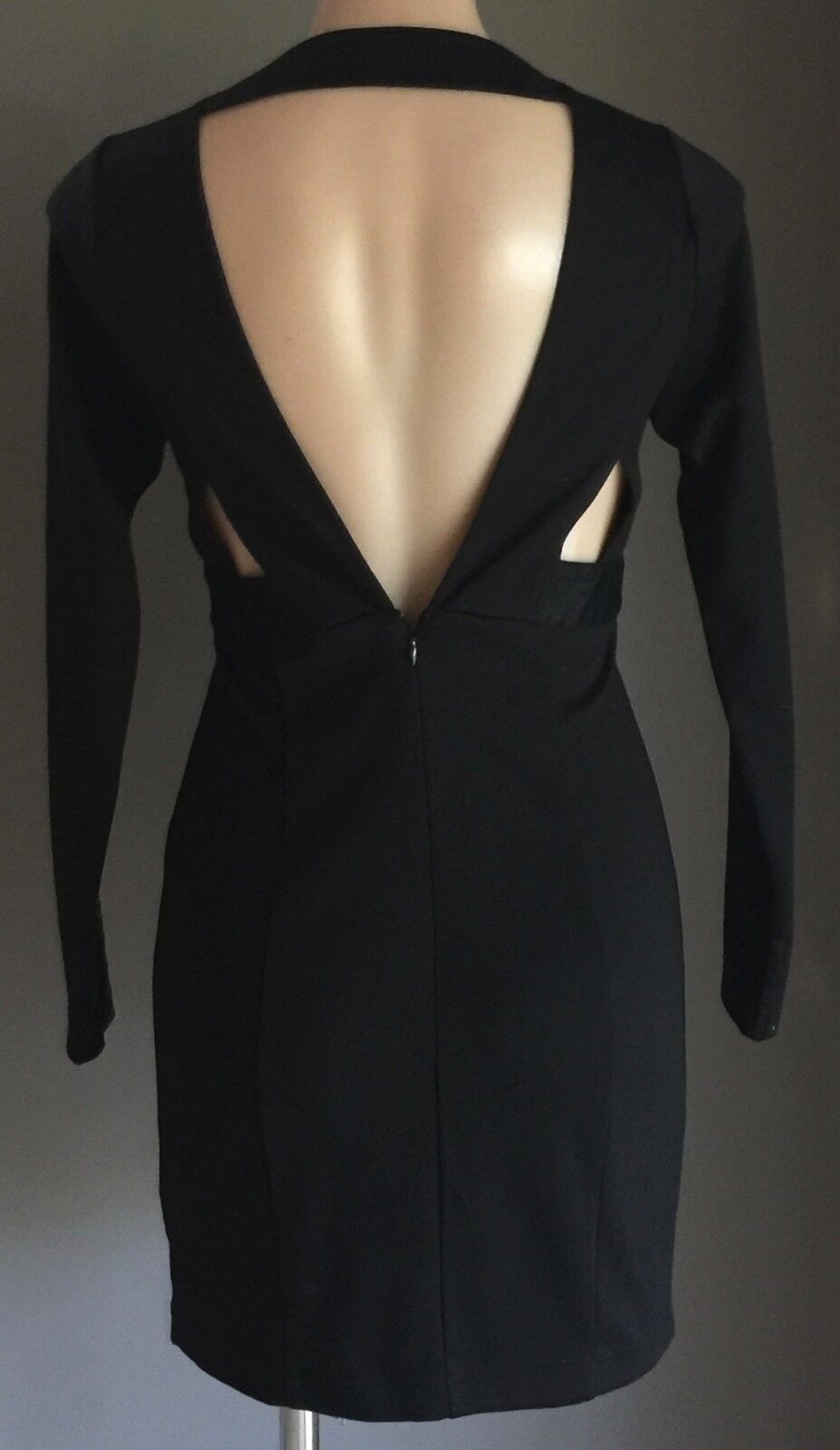 LBD FINDERS KEEPERS "The Key Elements" Stretch Mini Dress Long Sleeve Size M 10