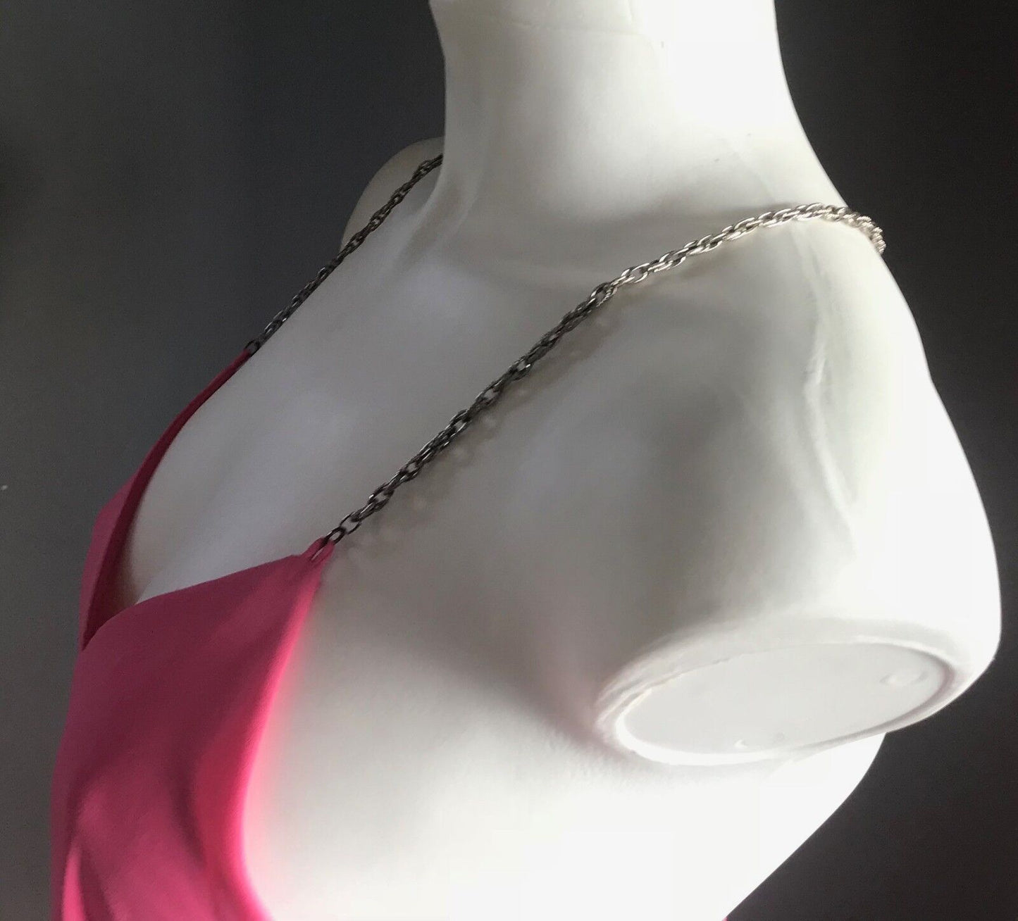 MINK Top Pink Sleeveless Chain Straps Racer Back Camisole Size 6 8 Gorgeous