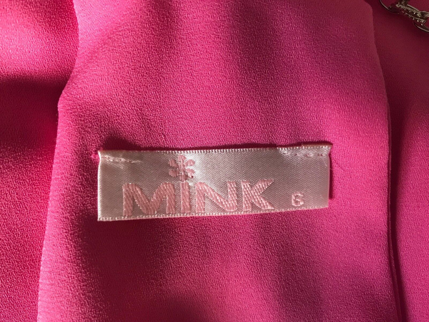 MINK Top Pink Sleeveless Chain Straps Racer Back Camisole Size 6 8 Gorgeous