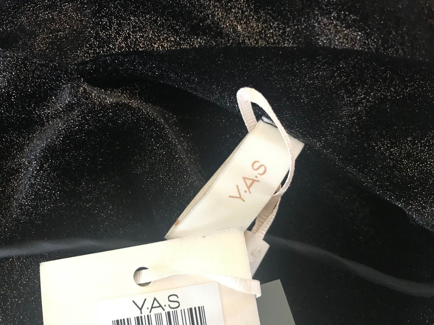 Y.A.S Yaslalla Top Black & Copper Lurex Velour Strap Camisole Size 8 10 NEW YAS