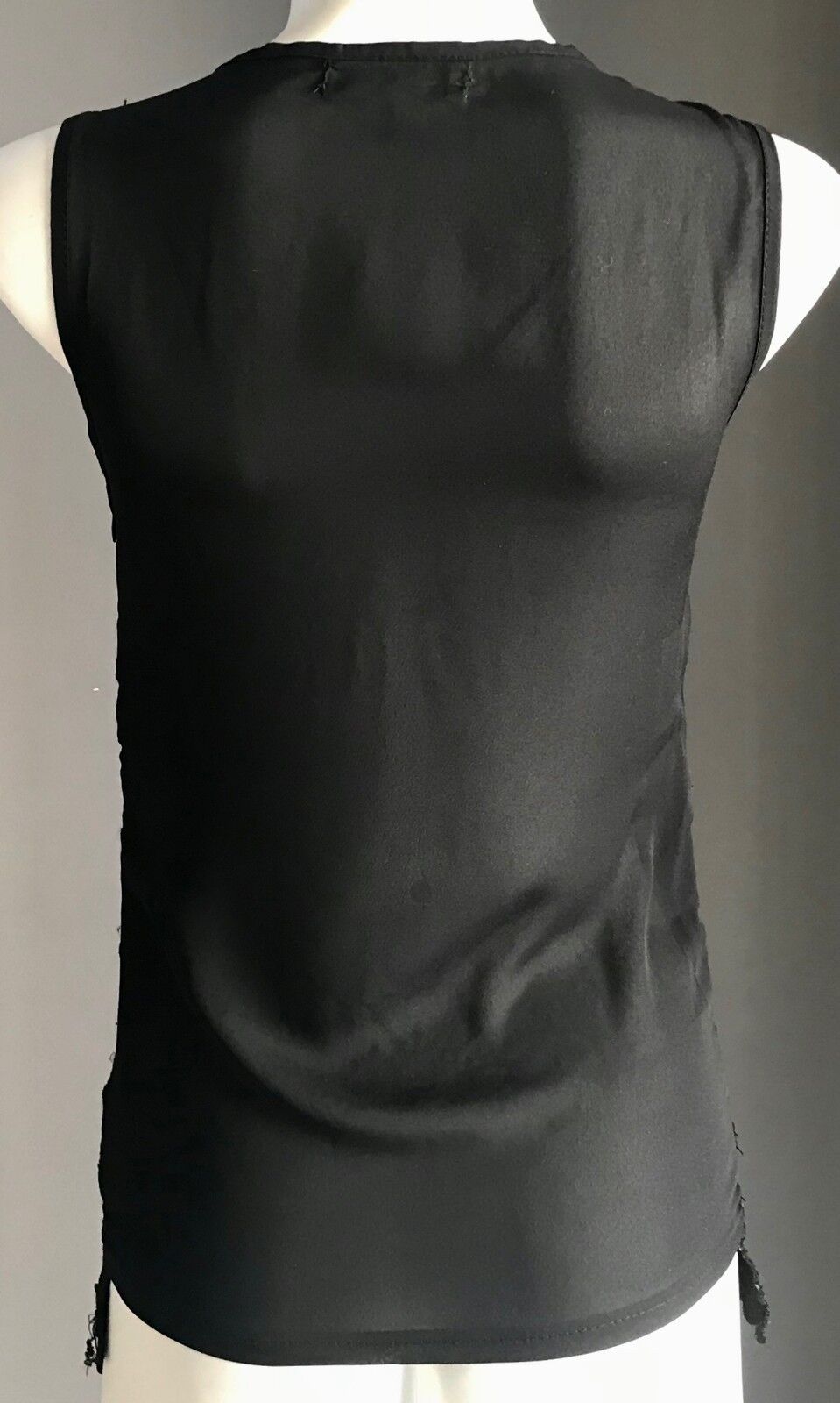 EVERYBODY TALKS Top Black Lace Sheer Back Sleeveless Shell Size S 8 NEW Boho