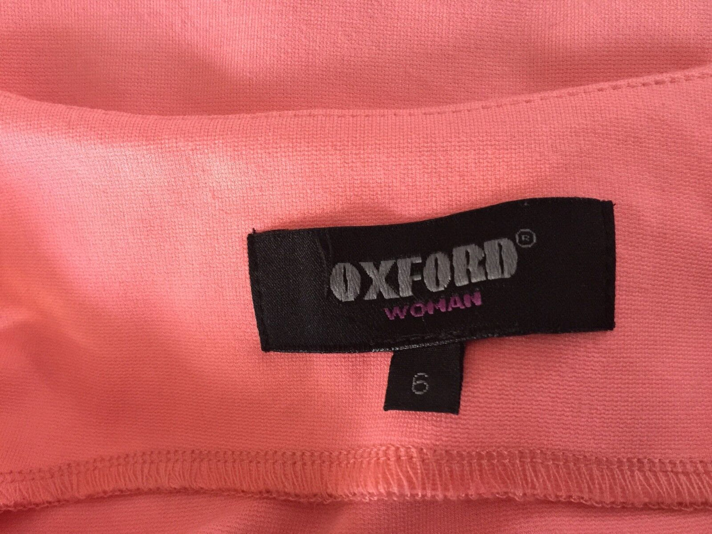 OXFORD WOMAN Top Lite Orange Coral Sleeveless Stretch Pointed Hem Sz 6 AU 8 - 10