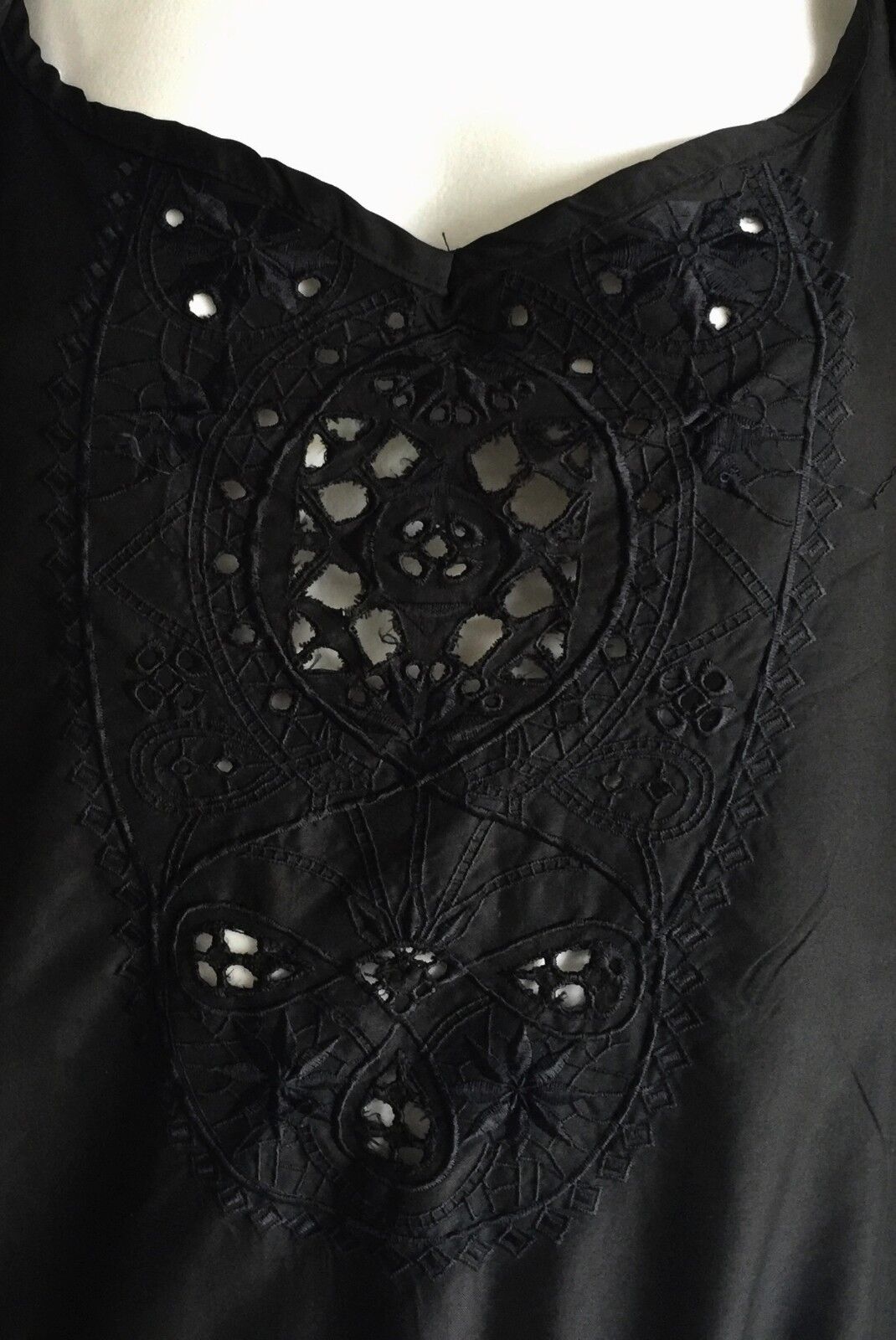 ROXY Top Black Shoulder Tie and Drawstring Waist Sleeveless Ladies Size 8 NEW