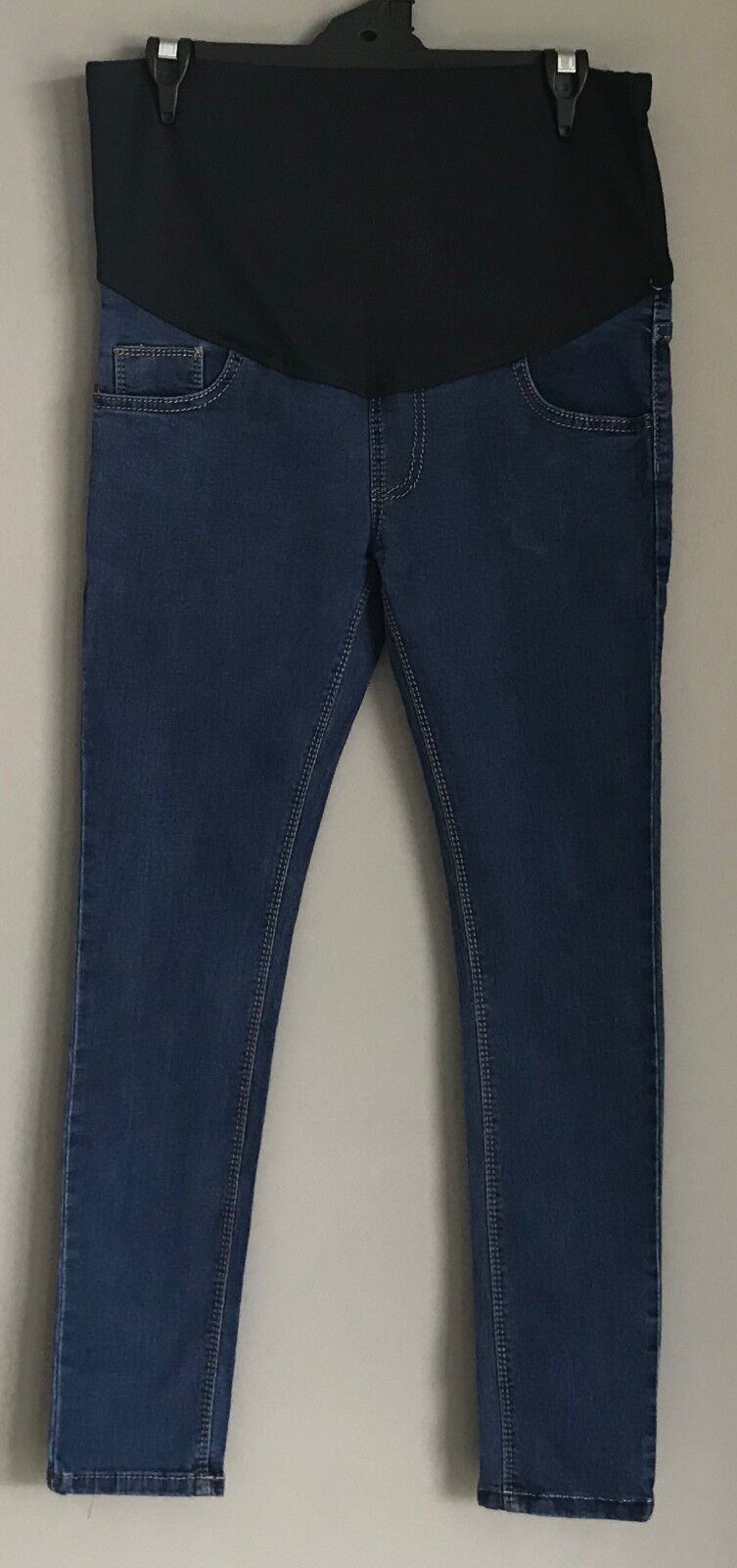 Size 12 Jeans OULIMOM Maternity Cropped Stretch Skinny Leg Denim Sz L