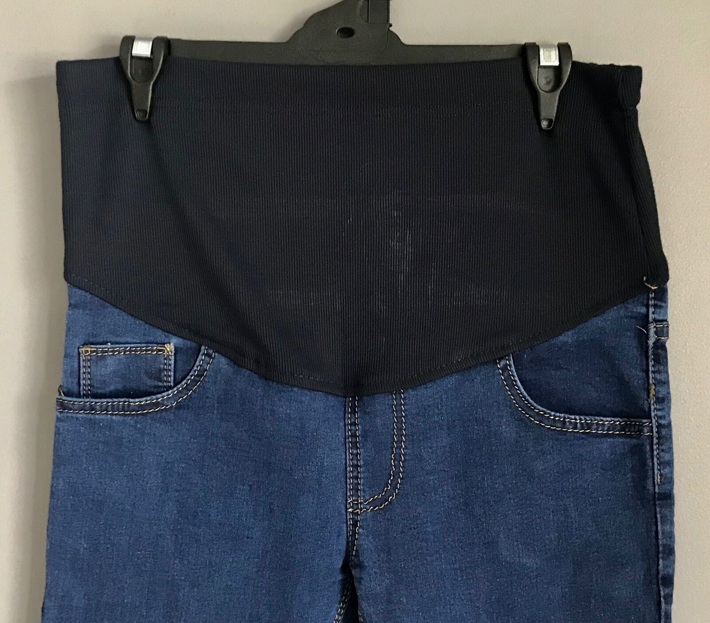 Size 12 Jeans OULIMOM Maternity Cropped Stretch Skinny Leg Denim Sz L