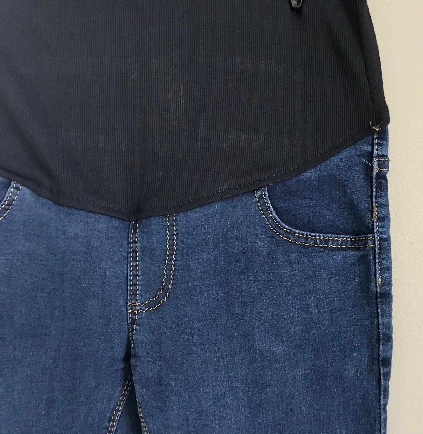 Size 12 Jeans OULIMOM Maternity Cropped Stretch Skinny Leg Denim Sz L