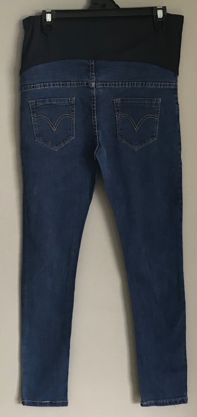 Size 12 Jeans OULIMOM Maternity Cropped Stretch Skinny Leg Denim Sz L