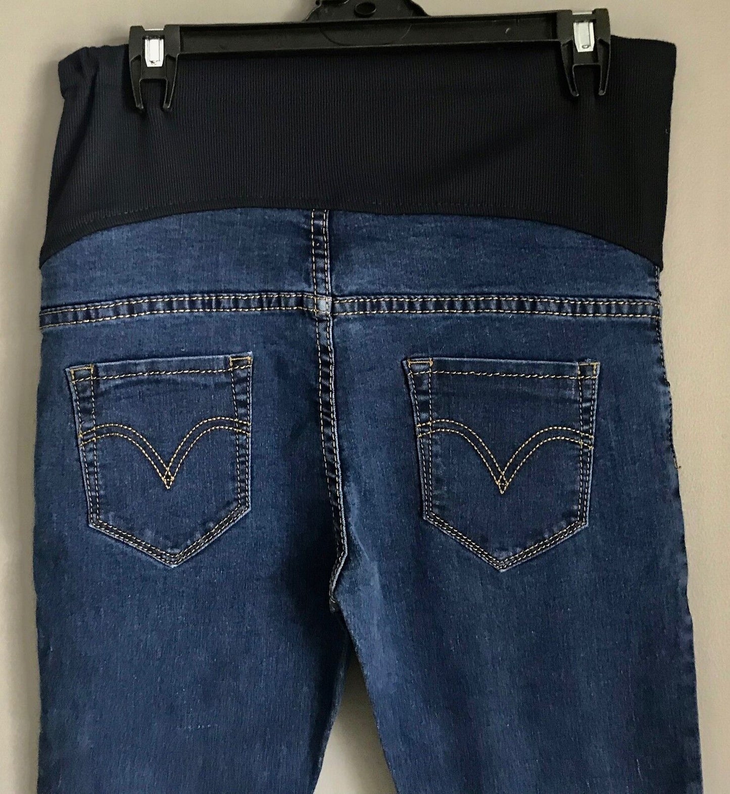 Size 12 Jeans OULIMOM Maternity Cropped Stretch Skinny Leg Denim Sz L