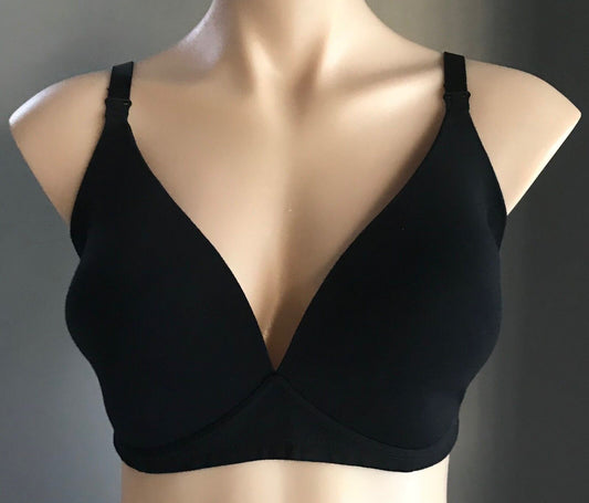 K-MART Maternity BRA 16DD Feeding Wire Free Smooth Cup Bra Black Top Clips NEW
