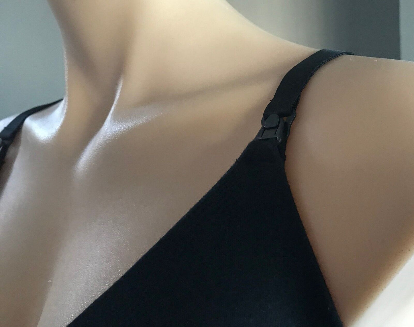 K-MART Maternity BRA 16DD Feeding Wire Free Smooth Cup Bra Black Top Clips NEW