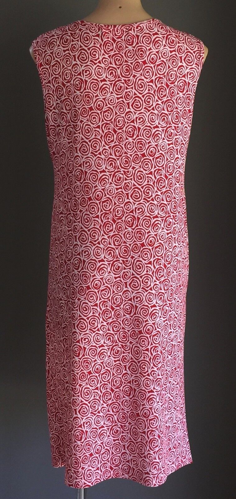 Maternity FRAGILE Faux Wrap Dress Red & White Stretchy Feeding Ladies Size XL 14