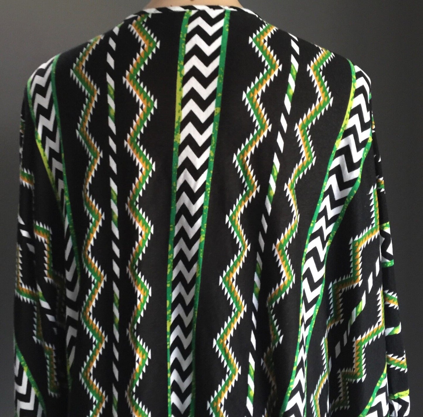 THE SLOANE SOCIETY Soft Jacket Tribal Stretch Long Sleeve Kimono Top Free Size