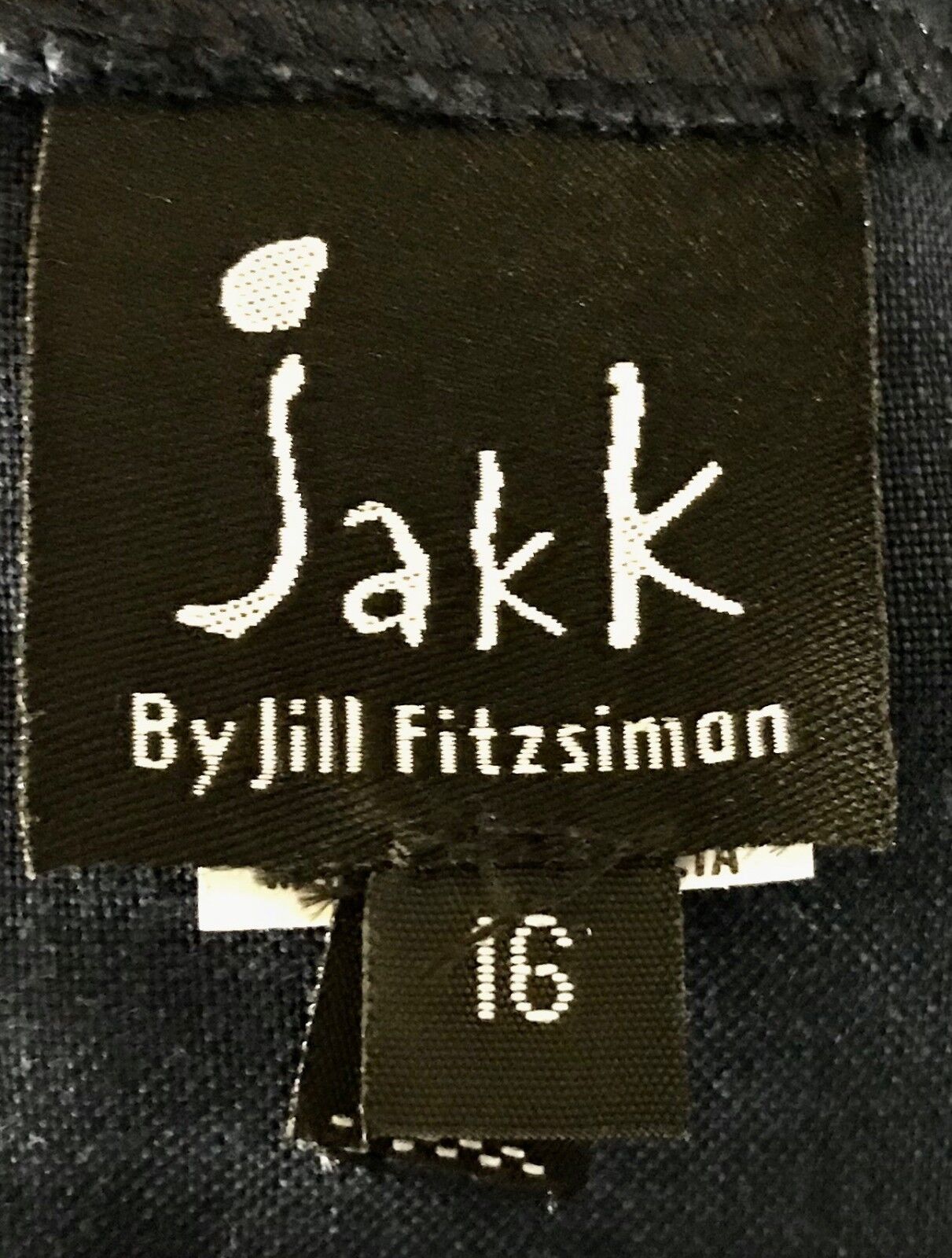 JAKK by JILL FITZSIMON Wrap Skirt Navy Blue Linen Look Sarong Size 16 Vintage