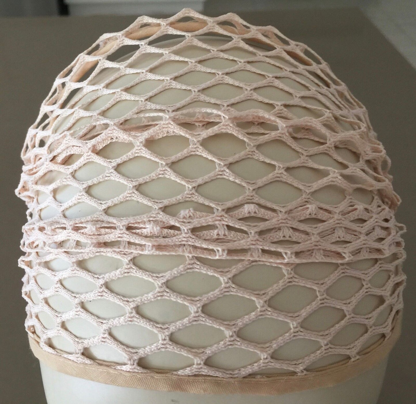 HEADBAND Cotton Beige Net Elastic Stretch to Fit 52cm Head (2) Hair band NEW