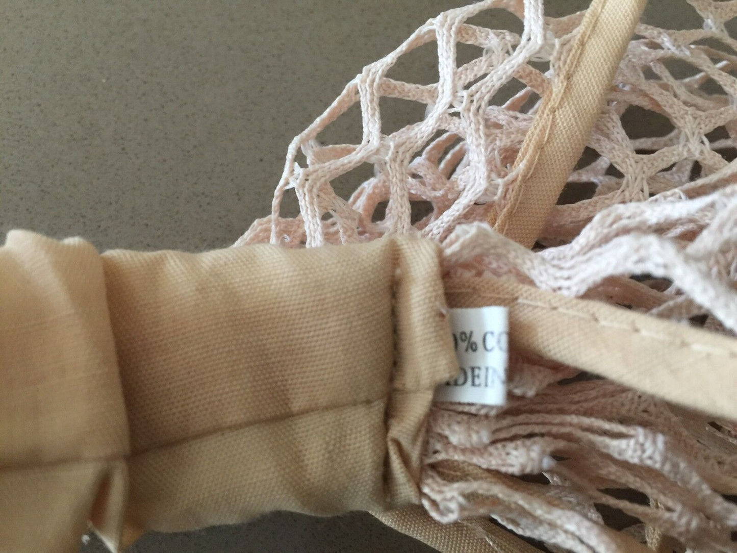 HEADBAND Cotton Beige Net Elastic Stretch to Fit 52cm Head (2) Hair band NEW