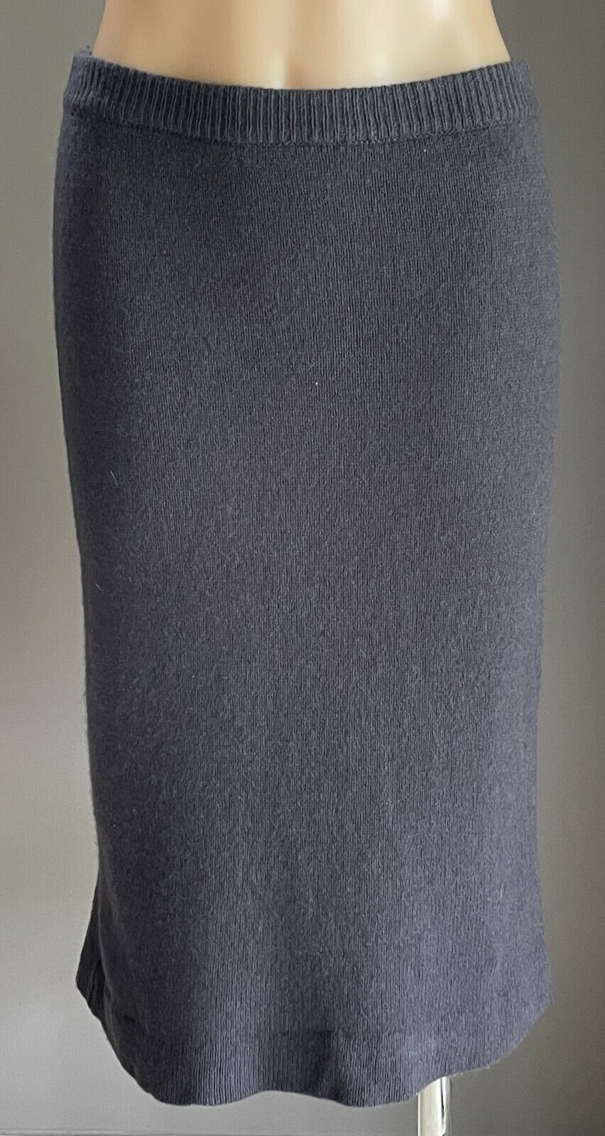 ROB PAYNTER Charcoal Grey Straight Wool Skirt Size S 10 Vintage