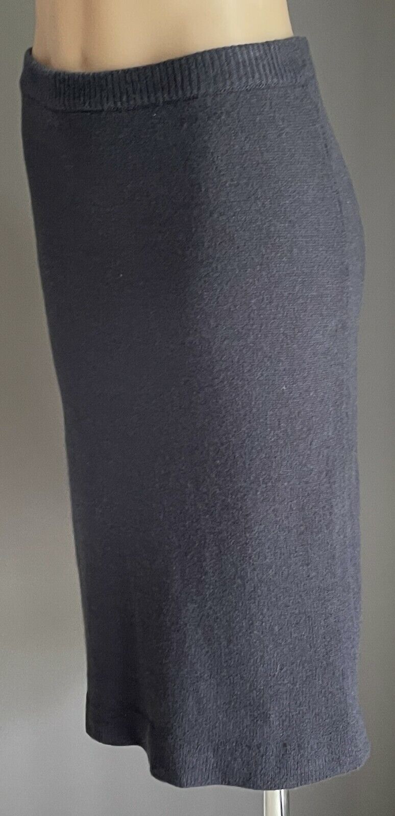 ROB PAYNTER Charcoal Grey Straight Wool Skirt Size S 10 Vintage