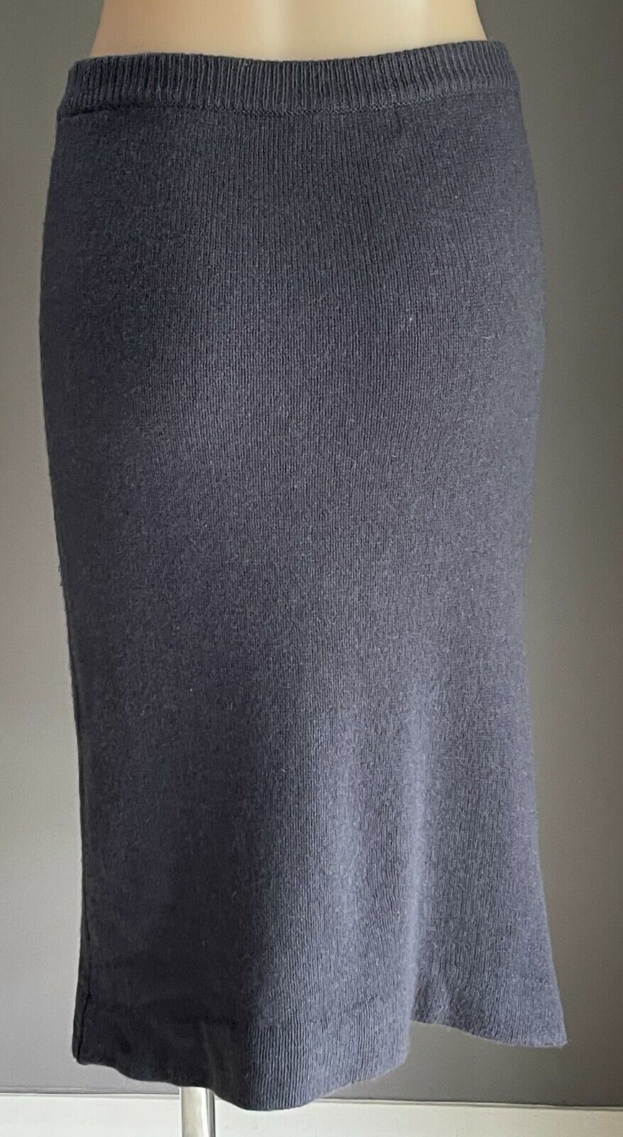 ROB PAYNTER Charcoal Grey Straight Wool Skirt Size S 10 Vintage