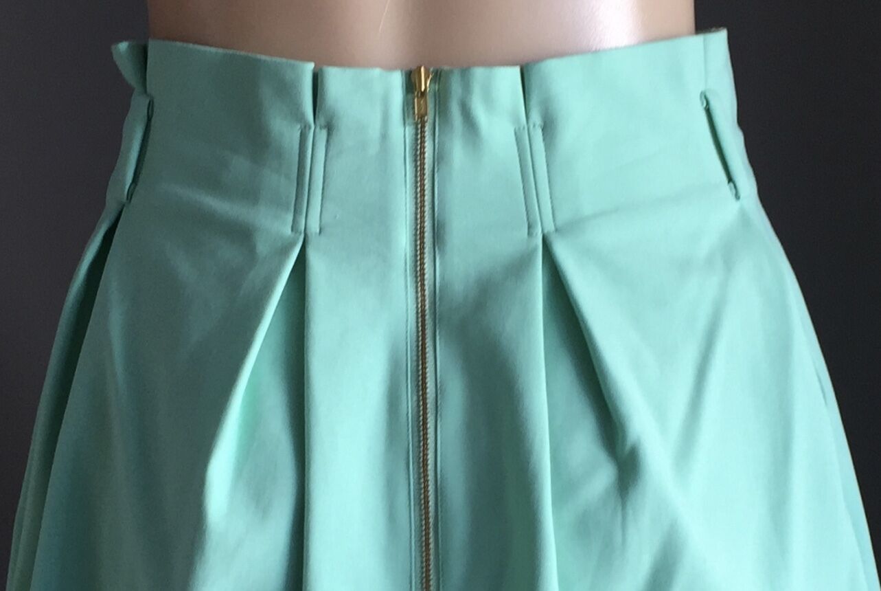 MINTY MEETS MUNT "Pouf" Pleated Skirt Sherbet Green Ladies Size M 10 NEW