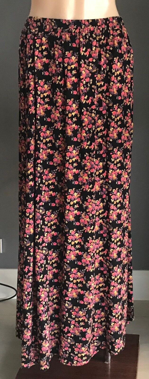 DON"T ASK AMANDA Maxi Skirt Multi Colour Floral Peasant Boho Summer Size S  10
