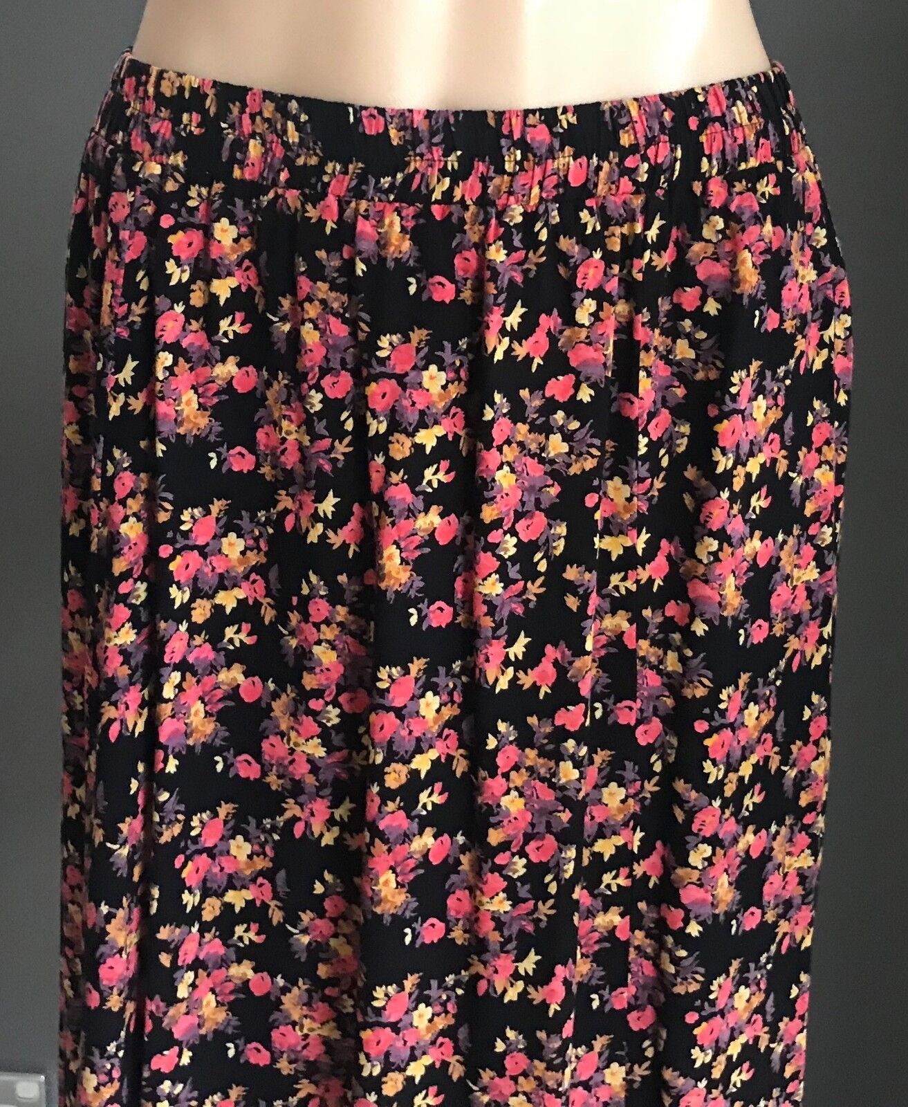 DON"T ASK AMANDA Maxi Skirt Multi Colour Floral Peasant Boho Summer Size S  10