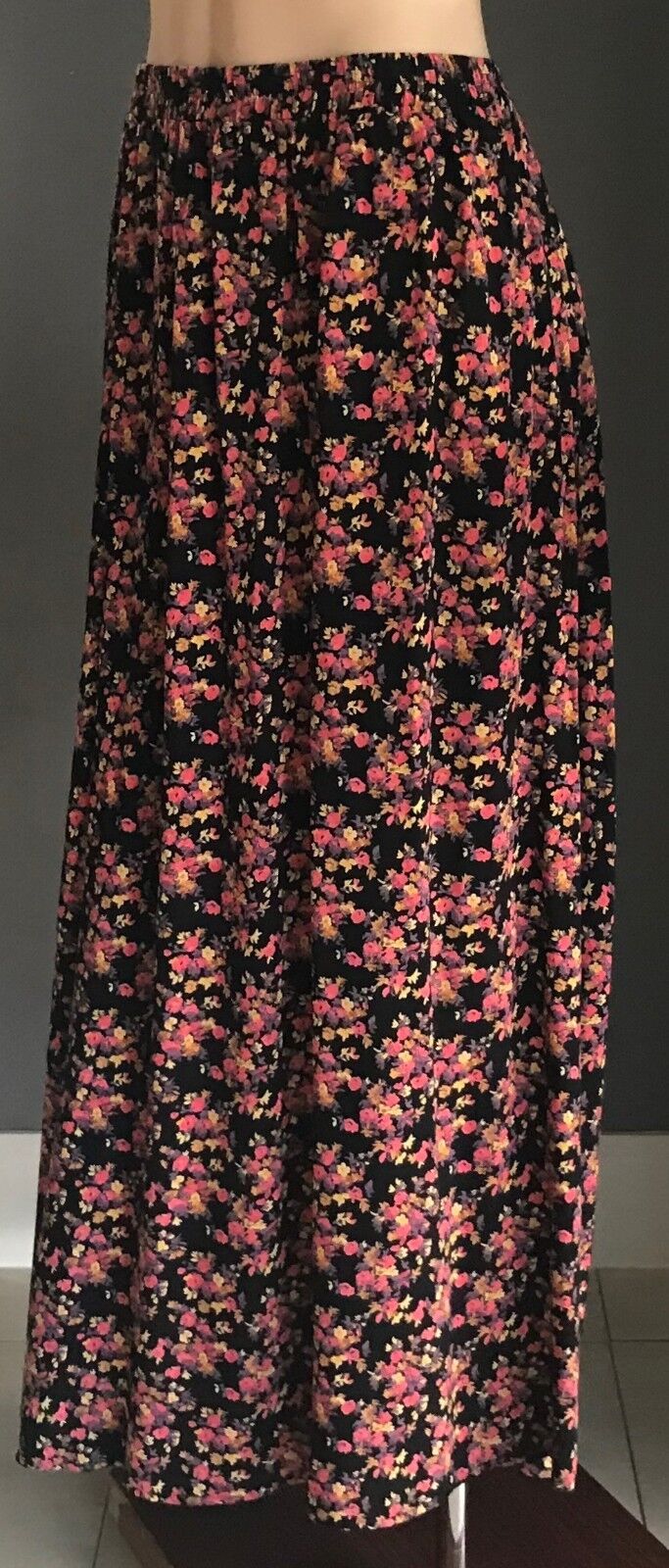 DON"T ASK AMANDA Maxi Skirt Multi Colour Floral Peasant Boho Summer Size S  10