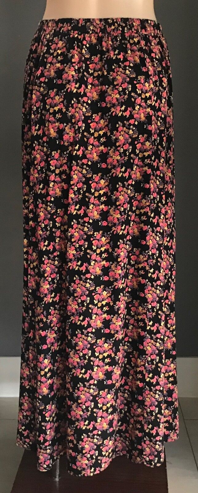 DON"T ASK AMANDA Maxi Skirt Multi Colour Floral Peasant Boho Summer Size S  10