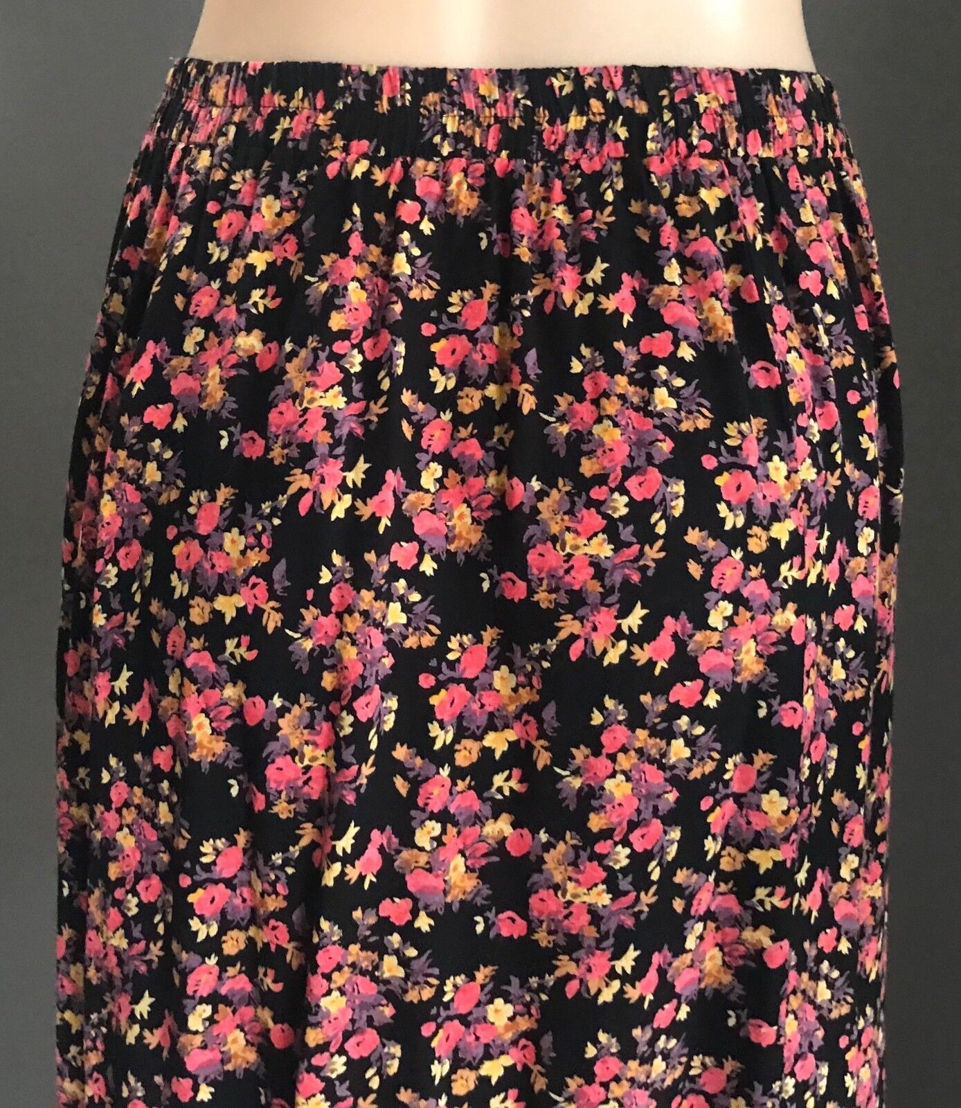 DON"T ASK AMANDA Maxi Skirt Multi Colour Floral Peasant Boho Summer Size S  10
