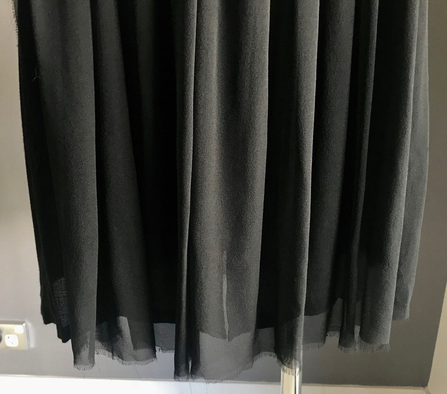 RAQUEL ALLEGRA Skirt Black Silk Overlay Elastic Waist Size EU 2 AU 10