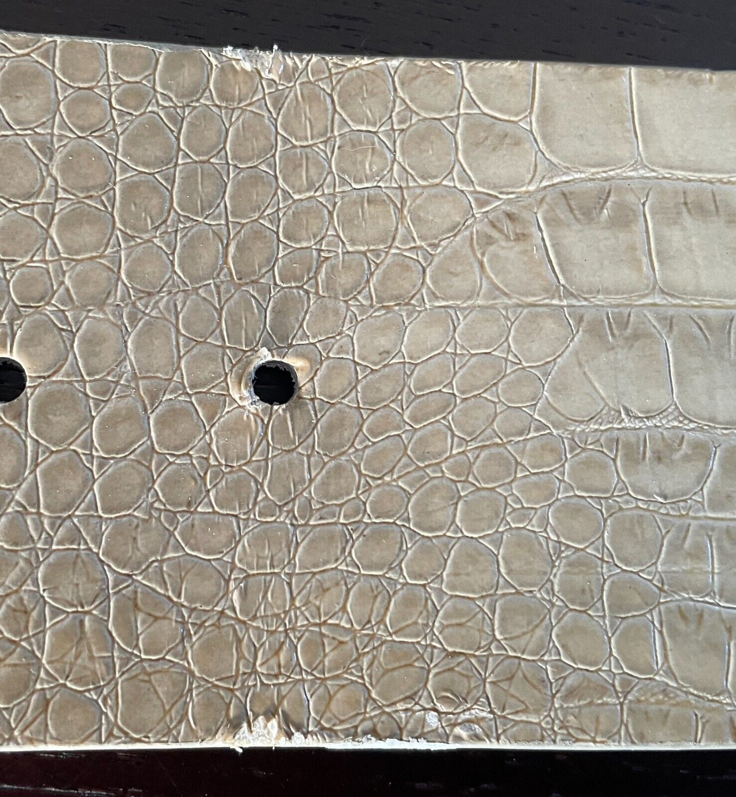 WHITE HOUSE BLACK MARKET Beige Snake Print PU/Pleather Belt Size L 6.5cm Wide