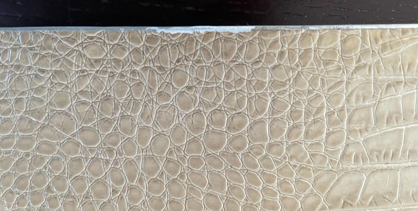 WHITE HOUSE BLACK MARKET Beige Snake Print PU/Pleather Belt Size L 6.5cm Wide