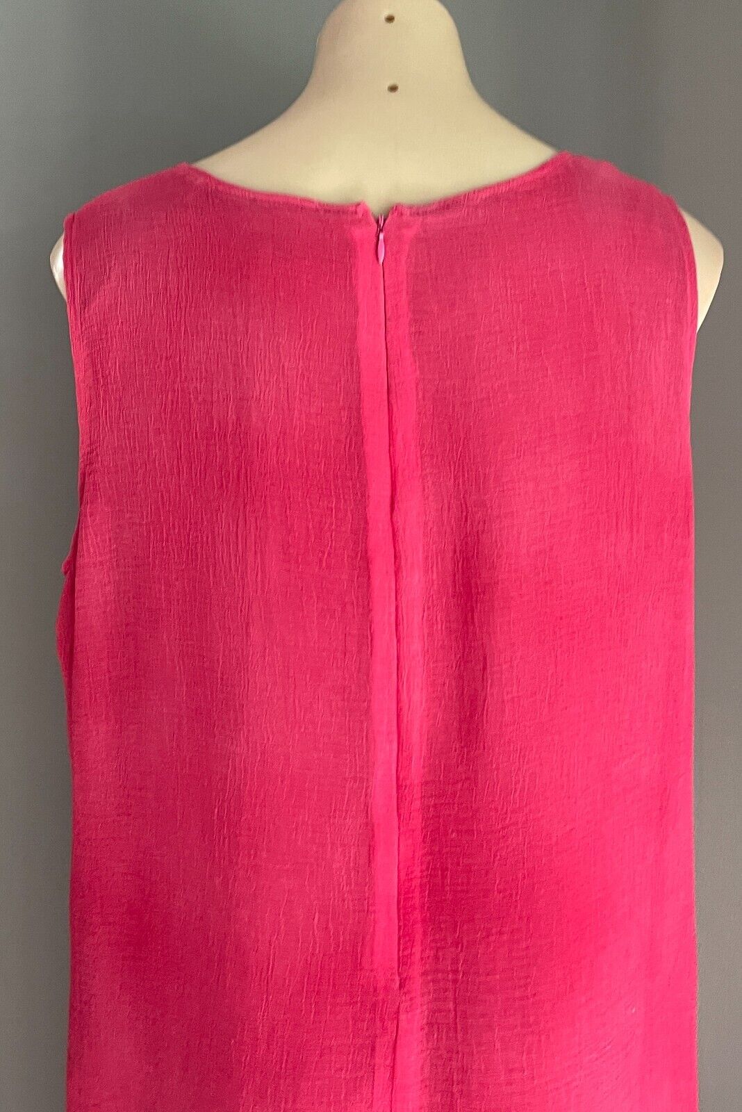 Maxi Dress BLACK PLUM Cerise A-Line Sleeveless Ombre Print Side Slit Hem Size XL