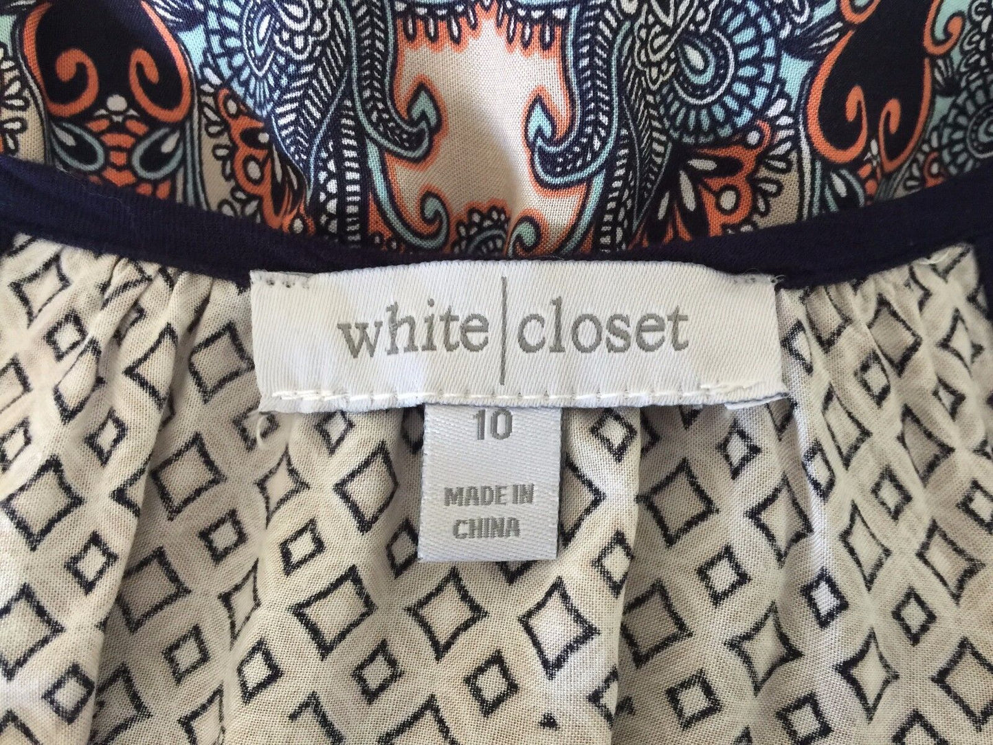 WHITE CLOSET Maxi Dress Multi Colour & Print Sleeveless Long  Size 10 Gorgeous